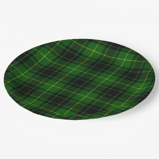 MacArthur tartan groene vleid Papieren Bordje (Gekanteld)