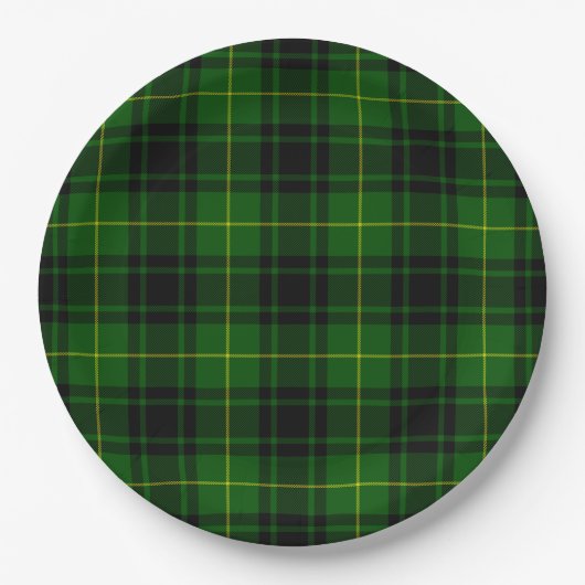 MacArthur tartan groene vleid Papieren Bordje (Voorkant)