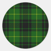 MacArthur tartan groene vleid Ronde Sticker (Voorkant)