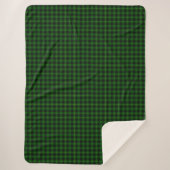 MacArthur tartan groene vleid Sherpa Deken (Voorkant)