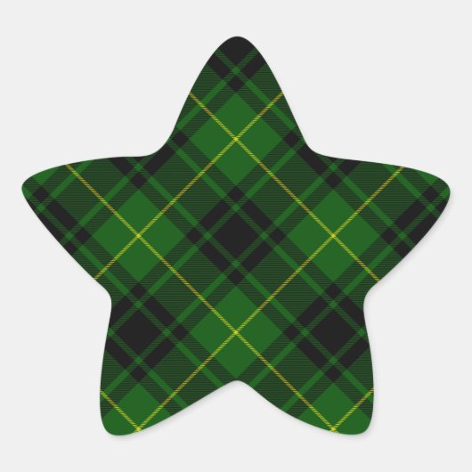 MacArthur tartan groene vleid Ster Sticker (Voorkant)