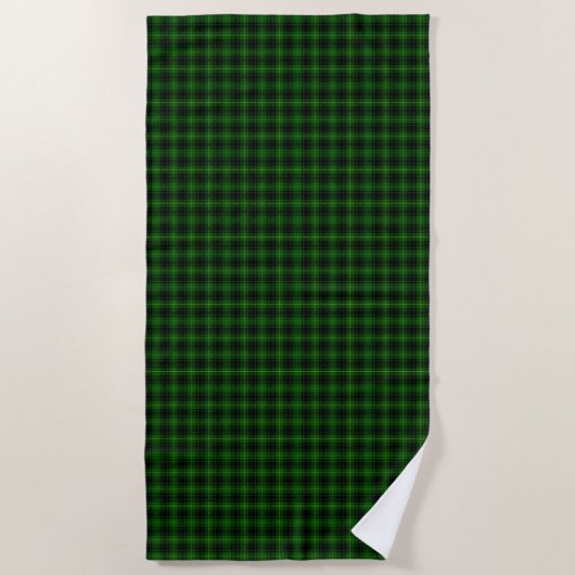 MacArthur tartan groene vleid Strandlaken (Voorkant)