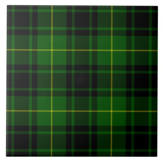 MacArthur tartan groene vleid Tegeltje (Voorkant)