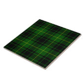 MacArthur tartan groene vleid Tegeltje (Zijkant)