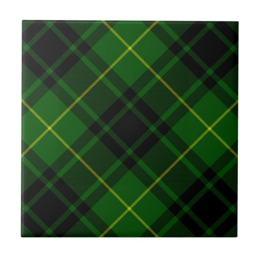 MacArthur tartan groene vleid Tegeltje (Voorkant)
