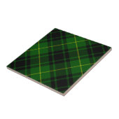 MacArthur tartan groene vleid Tegeltje (Zijkant)