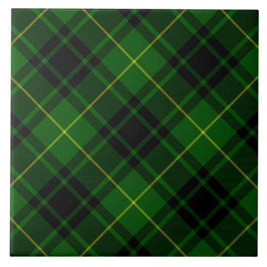 MacArthur tartan groene vleid Tegeltje (Voorkant)
