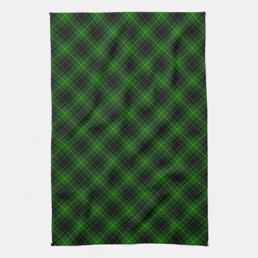 MacArthur tartan groene vleid Theedoek (Verticaal)