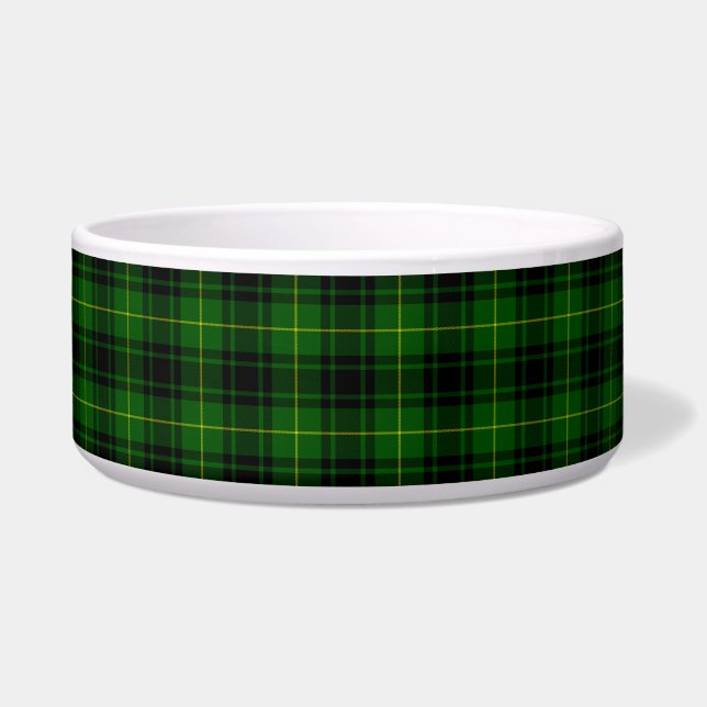 MacArthur tartan groene vleid Voerbakje (Voorkant)