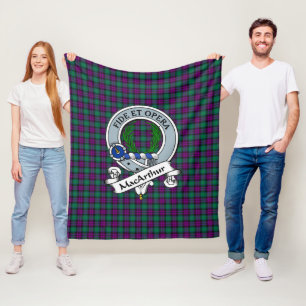 MacArthur van Milton Clan Badge Tartan Pset Fleece Deken
