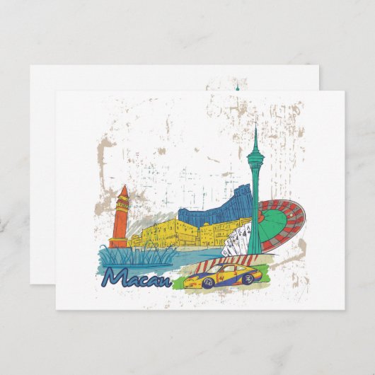 Macau Briefkaart (Voorkant / Achterkant)