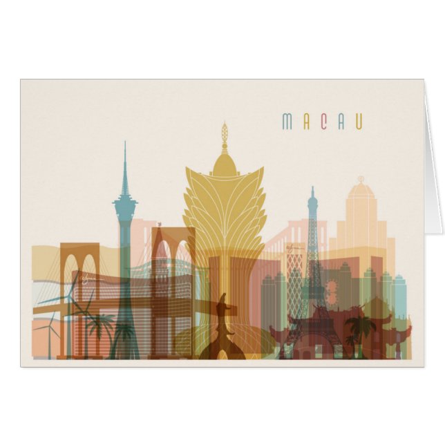 Macau, China | City Skyline (Voorkant Horizontaal)
