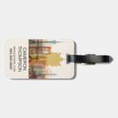 Macau, China | City Skyline Bagagelabel (Achterkant horizontaal)