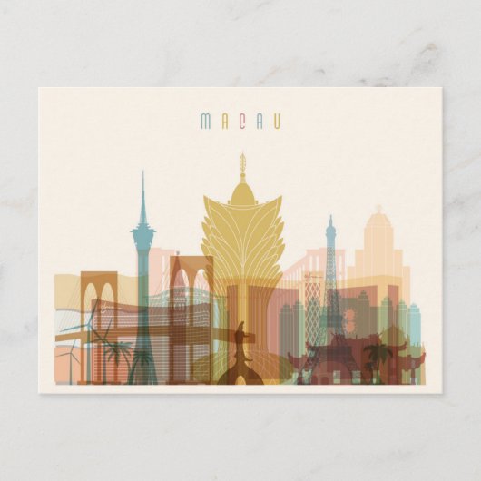 Macau, China | City Skyline Briefkaart (Voorkant)