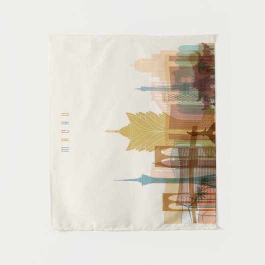 Macau, China | City Skyline Wandkleed (Voorkant)