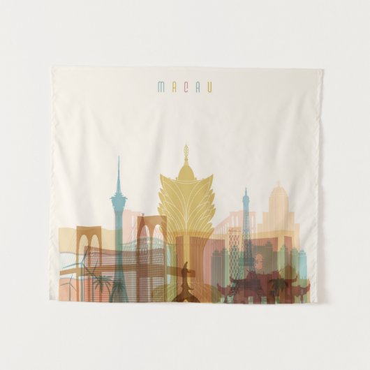 Macau, China | City Skyline Wandkleed (Voorkant (horizontaal))
