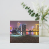 Macau China skyline panorama bij Poster met cadeau Feestdagenkaart (Staand voorkant)