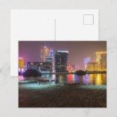 Macau China skyline panorama bij Poster met cadeau Feestdagenkaart (Voorkant / Achterkant)