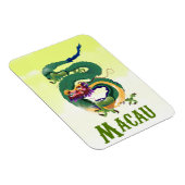 Macau China -stijl reisposter Briefkaart Magneet (Rechterzijde)