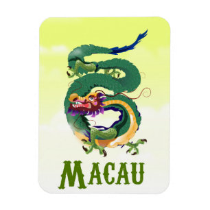 Macau China -stijl reisposter Briefkaart Magneet