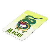 Macau China -stijl reisposter Briefkaart Magneet (Linkerzijde)