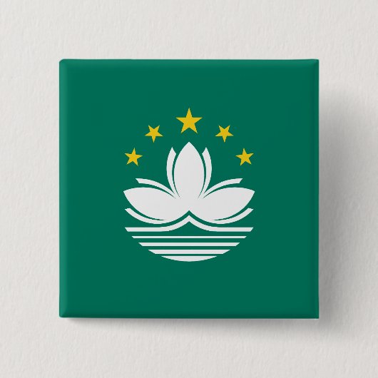 Macau, China Vierkante Button 5,1 Cm (Voorkant)