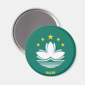 Macau Flag Charming Patriotic Magneet (Voorkant / Achterkant)