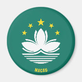 Macau Flag Charming Patriotic Magneet (Voorkant)