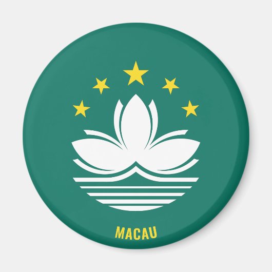 Macau Flag Charming Patriotic Magneet (Voorkant)