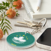 Macau Flag Charming Patriotic Sleutelhanger (Voorkant Rechts)