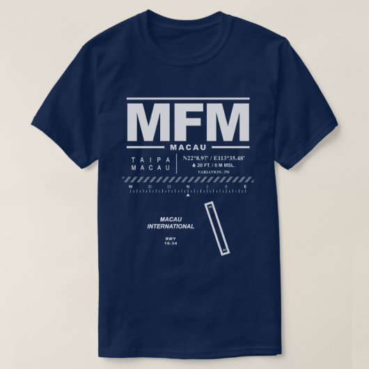 Macau International Airport MFM T-shirt (Design voorkant)