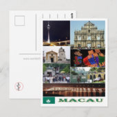 Macau - Macao - Mozaïek - Briefkaart (Voorkant / Achterkant)