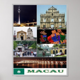 Macau - Macao - Mozaïek - Poster