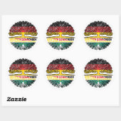 Macau Macauisch Deutsch Deutschland Baum Wurzel Ronde Sticker (Vel)