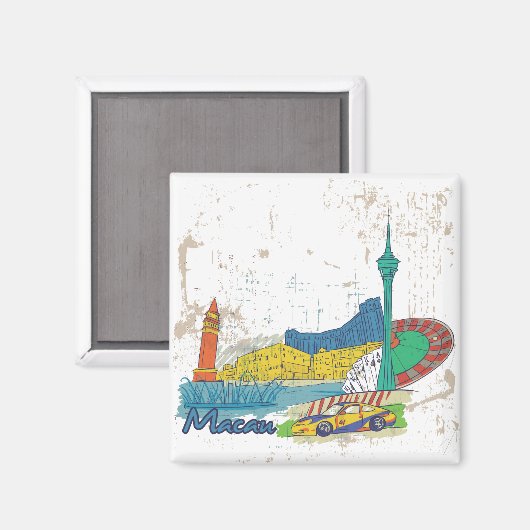 Macau Magneet (Voorkant / Achterkant)