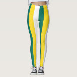 Macau National Flag Colors Vertical Striped Leggings<br><div class="desc">Macau National Flag Kleuren Verticale Gestreepte Leggings in de kleuren van de vlag van Macau met een drukke veelzijdig asymmetrisch gestreepte verticaal patroon gedrukt over de leggings. De grootte van de strepen is eenvoudig naar uw smaak aan te passen via de optie "Ontwerp bewerken". Macau leggings zijn de grote metgezel...</div>