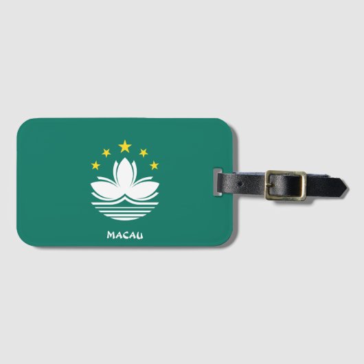 Macau National Flag Patriotic Bagagelabel (Voorkant (horizontaal))