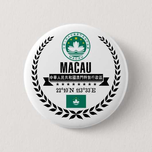 Macau Ronde Button 5,7 Cm (Voorkant)