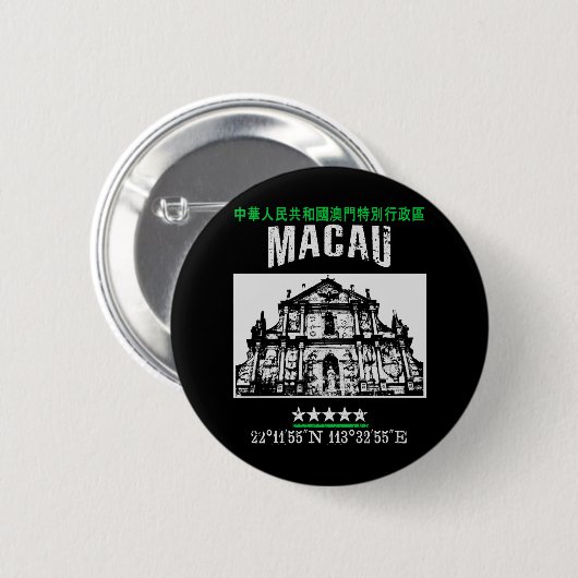 Macau Ronde Button 5,7 Cm (Voorkant /achterkant)