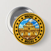 Macau Ronde Button 7,6 Cm (Voorkant /achterkant)