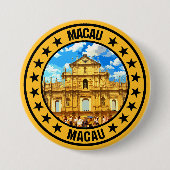 Macau Ronde Button 7,6 Cm (Voorkant)