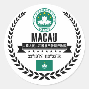 Macau Ronde Sticker