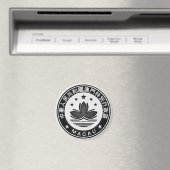 Macau Round Emblem Magneet (Insitu (Vaatwasser))