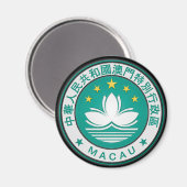 Macau Round Emblem Magneet (Voorkant / Achterkant)