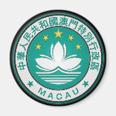 Macau Round Emblem Magneet (Voorkant)