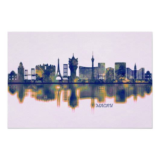 Macau Skyline Perfect Poster (Voorkant)