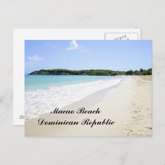 Macau-strand in de Dominicaanse Republiek Briefkaart (Voorkant / Achterkant)
