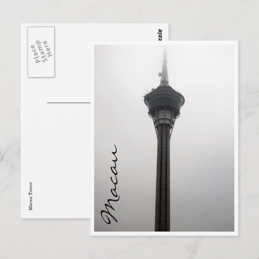 macau tower high briefkaart (Voorkant / Achterkant)