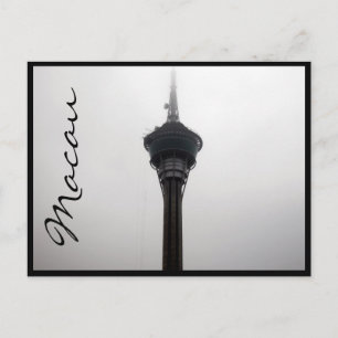 macau tower top gray briefkaart