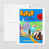  Macau Travel Poster Briefkaart (Voorkant / Achterkant)